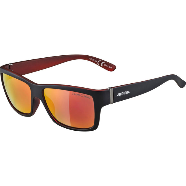 Lunettes Alpina Sports Kacey noir/rouge