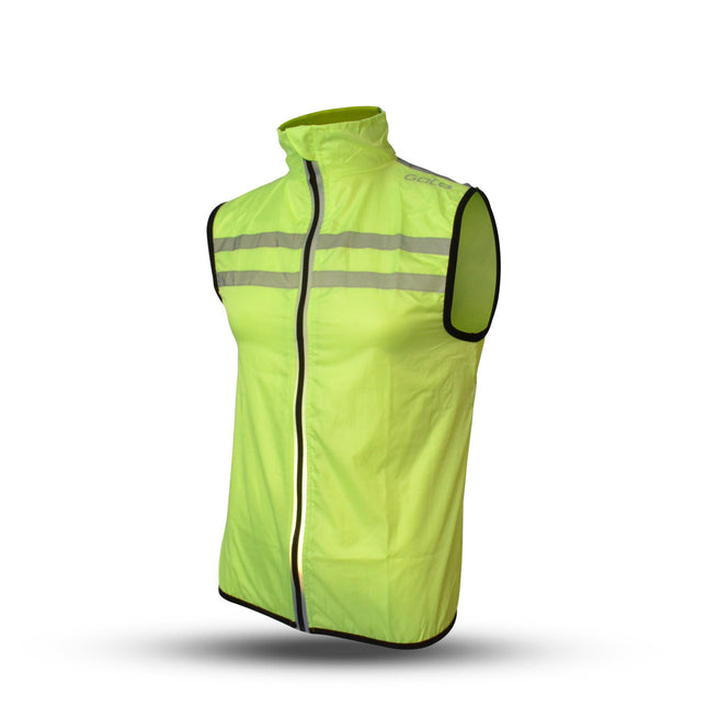 Gato windbreaker mesh vest usb led neon yellow xx large