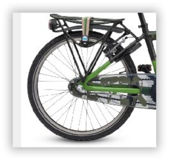 Achterwiel 22" Velg Zwart