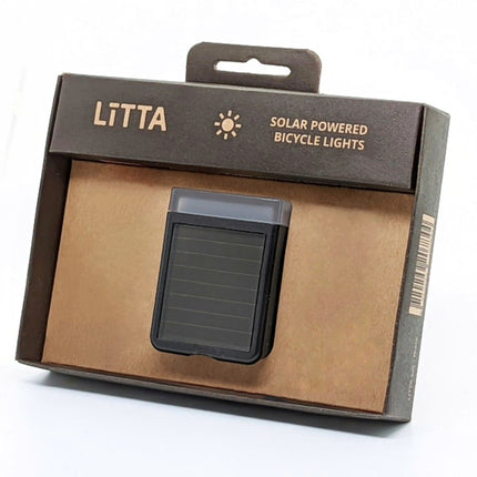 LITTA lampe frontale solaire noire
