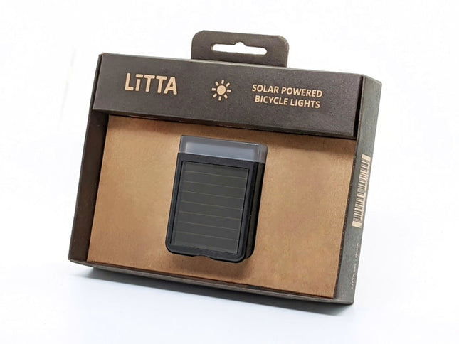 LITTA lampe frontale solaire noire