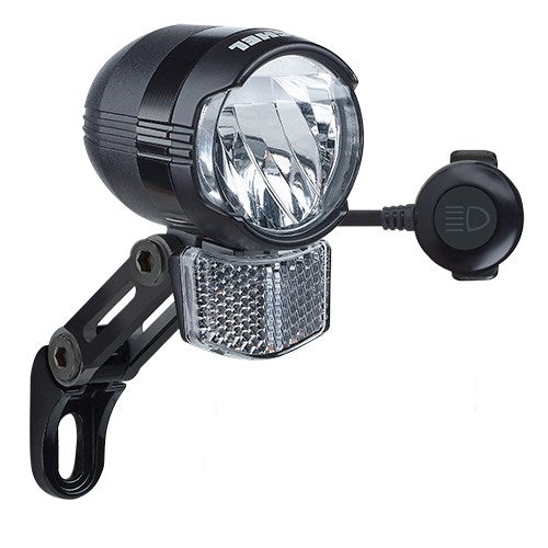 Buchel E-bike koplamp 6-48V 60Lux met knop 100Lux Shiny FL