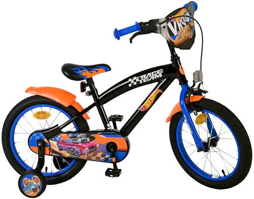 Hot Wheels 16" FIETS Zwart/Oranje/Blauw 31656