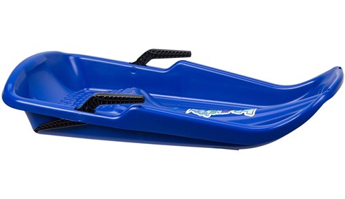Slee plastic met rem en trekkoord Blauw