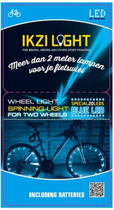 20-LED draad 2.2m WIEL LIGHT v/ 2-wielen BLAUW
