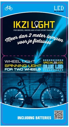 20-LED draad 2.2m WIEL LIGHT v/ 2-wielen BLAUW