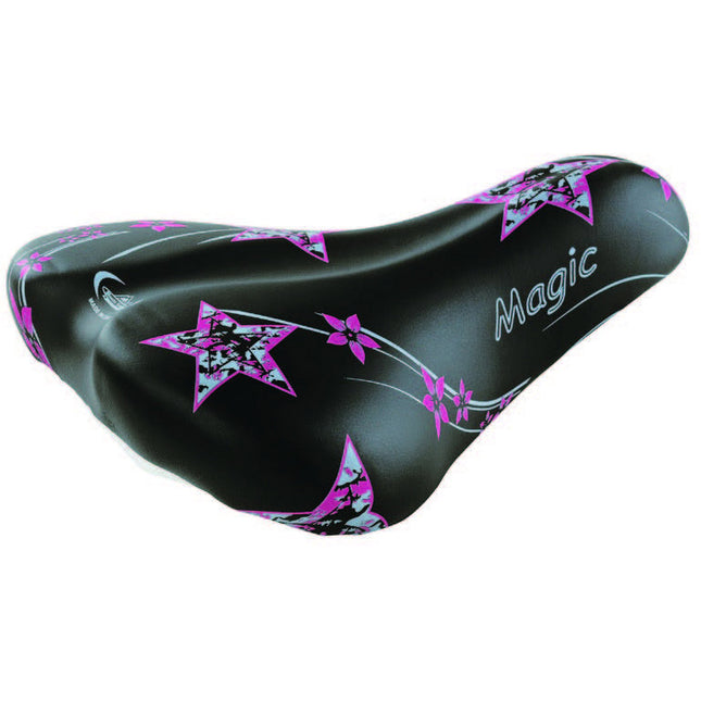Monte Grappa kinderzadel Magic zwart/roze
