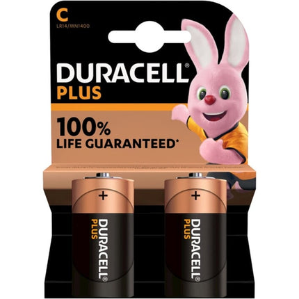 Duracell pile Plus 100% extra life MN1400/LR14/C BP2