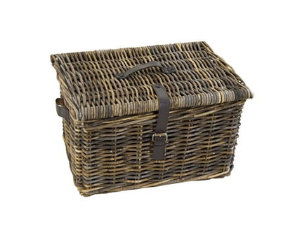 RIETEN V-Drager MAND L Bruin met deksel 43X33X23