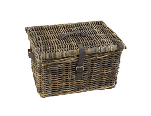 RIETEN V-Drager MAND L Bruin met deksel 43X33X23