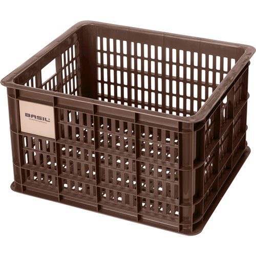Basil PVC KRAT middel 29,5L Bruin 21139 chocolate brown