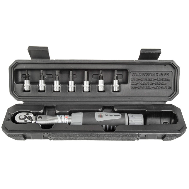 M-Wave momentsleutel 4-24Nm ¼" inclusief bitset