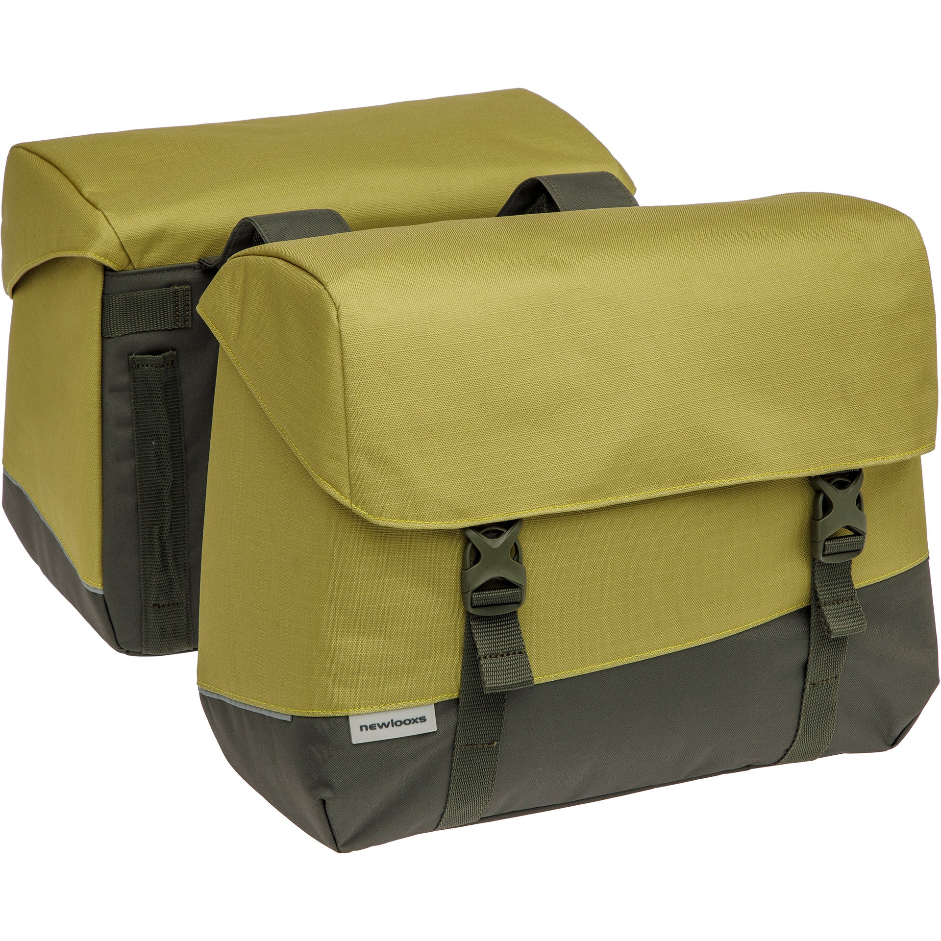 New Looxs dubbele tas Oslo Joli 37l rPET olijfgroen/geel