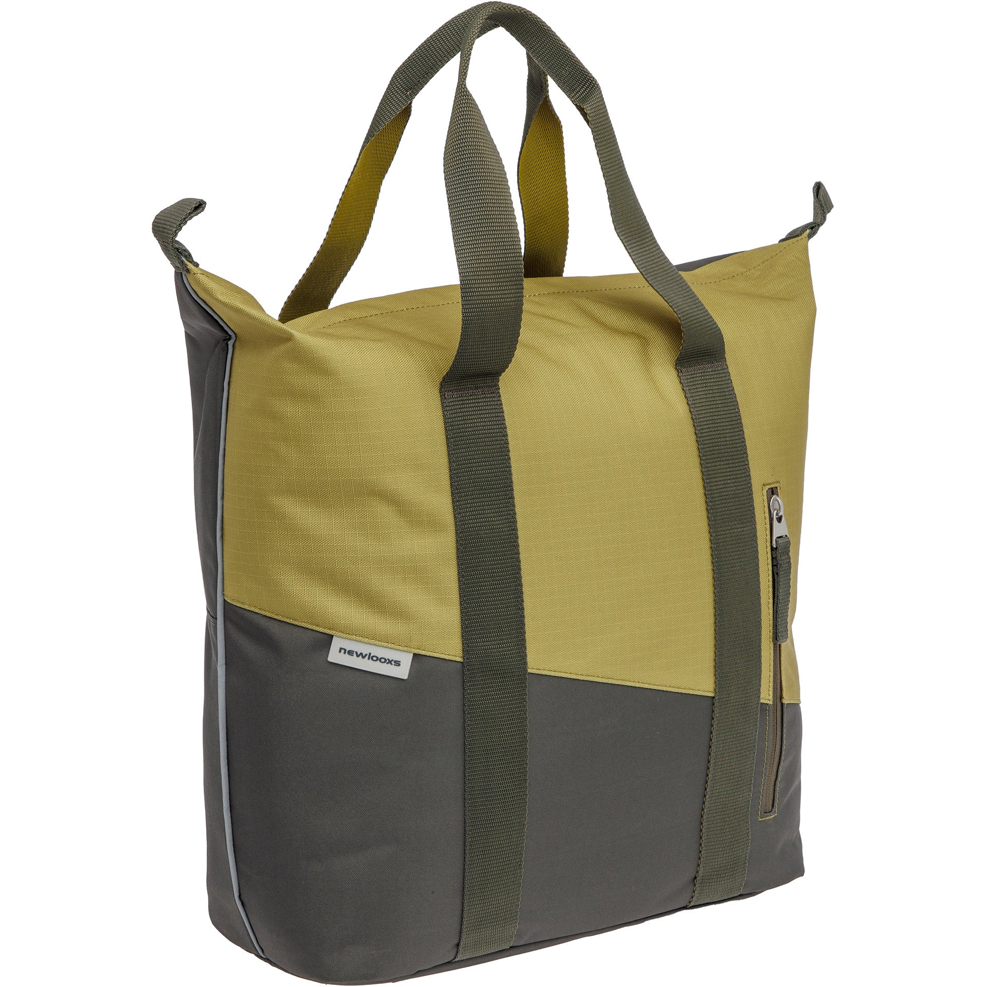 New Looxs shopper Oslo Kota 24l rPET olijfgroen/geel