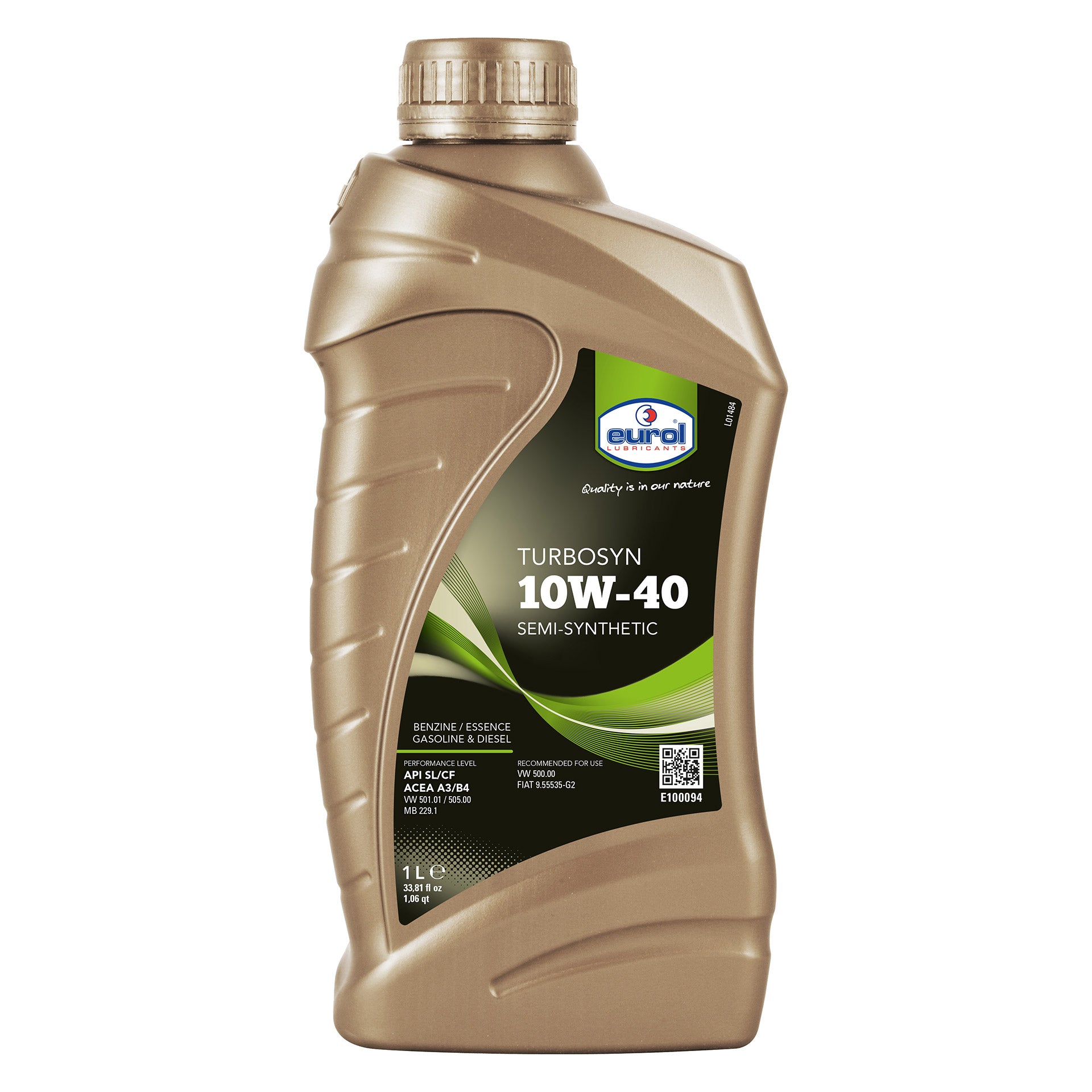 Eurol Carter olie 10W40 SL/CF Turbosyn Synthetic 1-l 160094