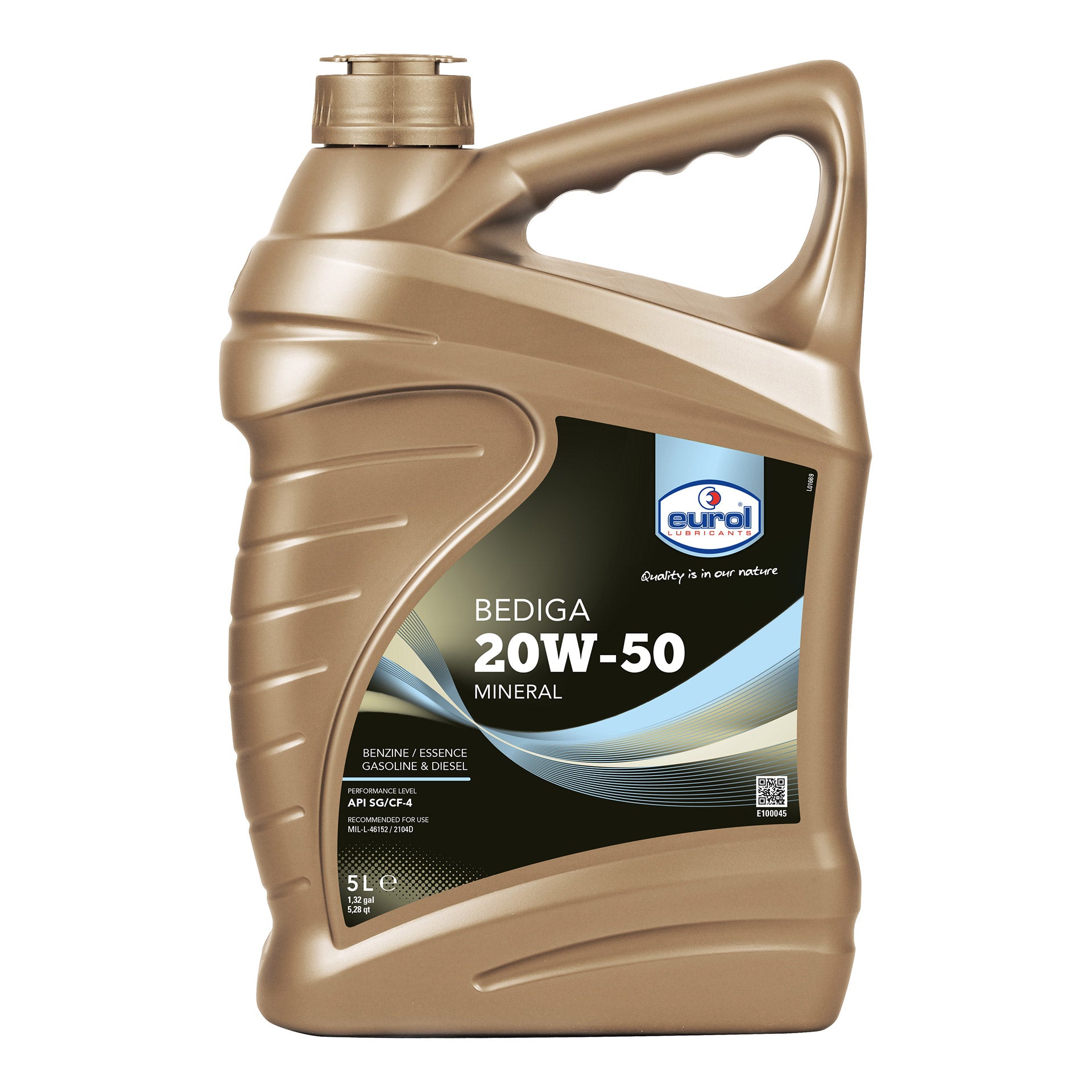 Eurol Carter olie 20W50 SG/CD 5-liter API: SG/CF4 Bediga