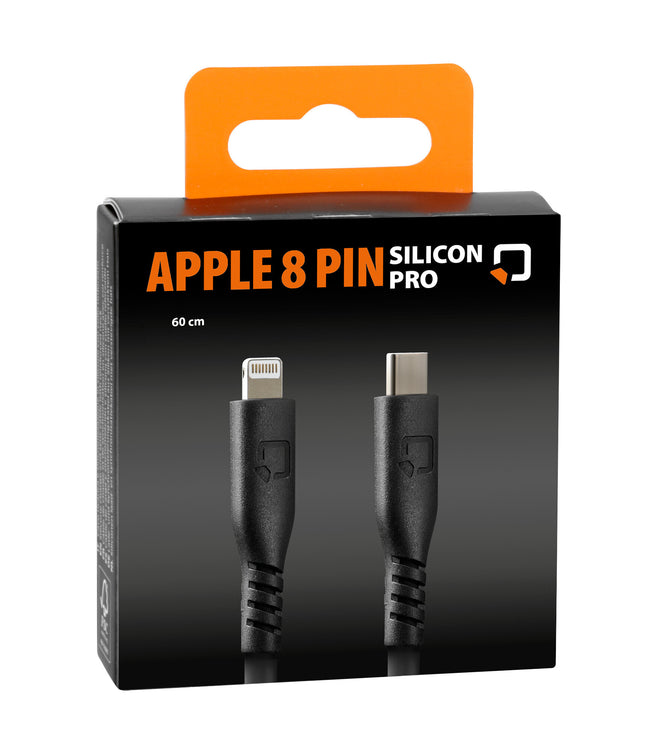 Optiline Siliconen kabel Usb Type C > Apple 8 Pin - 60 cm
