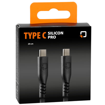 Optiline Silicone cable USB Type C > USB Type C - 20 cm