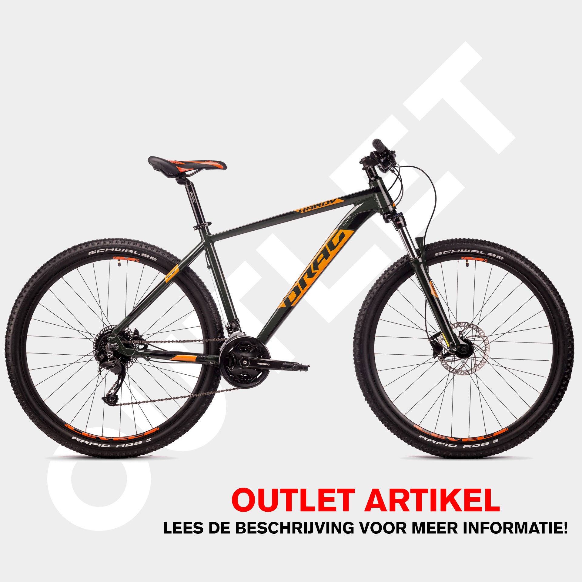 Drag MTB hardtail Hardy 9.0 29" XL groen/oranje (OUTLET)