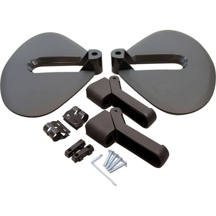 Polisport footrests with protective plate Junior black