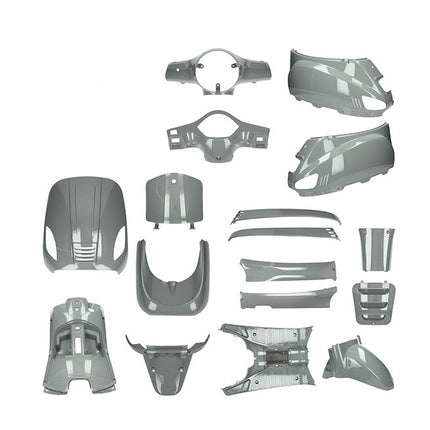 18-delige scooterplaatwerkset China Vespa rondkop, grijs metallic � AGM VX50/LX/Napoli