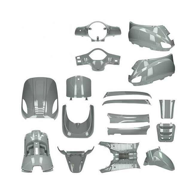 18-delige scooterplaatwerkset China Vespa rondkop, grijs metallic � AGM VX50/LX/Napoli