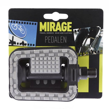Mirage tourpedaal kunststof antislip zwart/grijs kaart