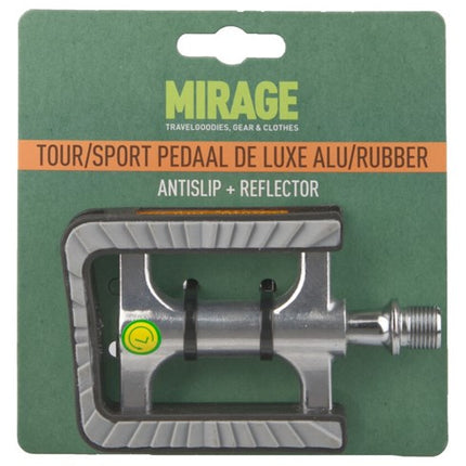Mirage sport/tourpedaal alu/rubber antislip DeLuxe kaart