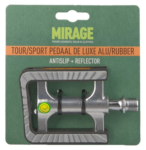 Mirage sport/tourpedaal alu/rubber antislip DeLuxe kaart