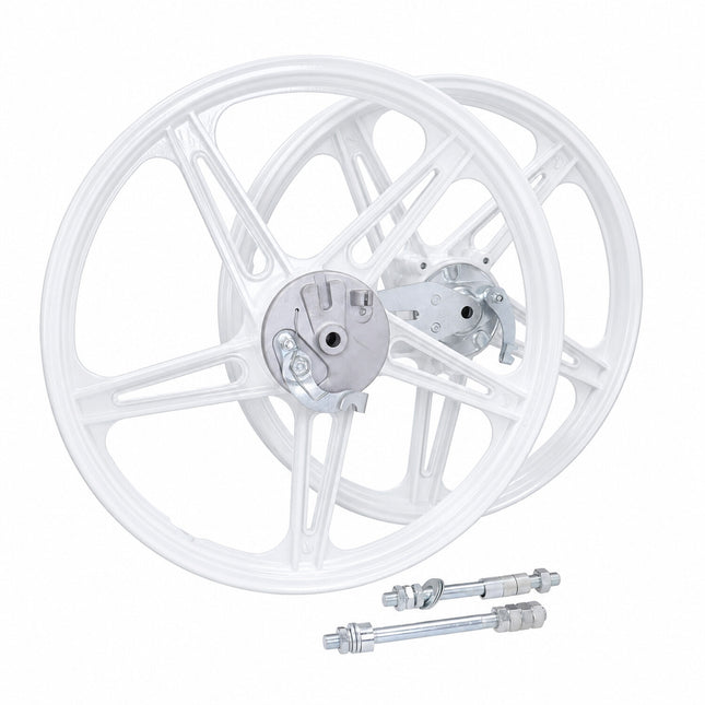 Fast Arrow 17 inch vijfspaaks wielset voor Peugeot 103/103 SPX, wit