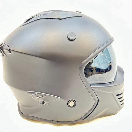 Vito Bruzano Jethelm - Motorhelm - Mat Zwart