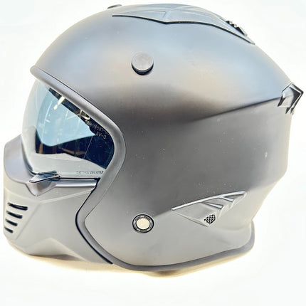Vito Bruzano Jethelm - Motorhelm - Mat Zwart