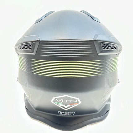 Vito Bruzano Jethelm - Motorhelm - Mat Zwart + Fluor