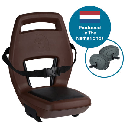 Qibbel rear seat Junior 6+ with carrier attachment brown/black