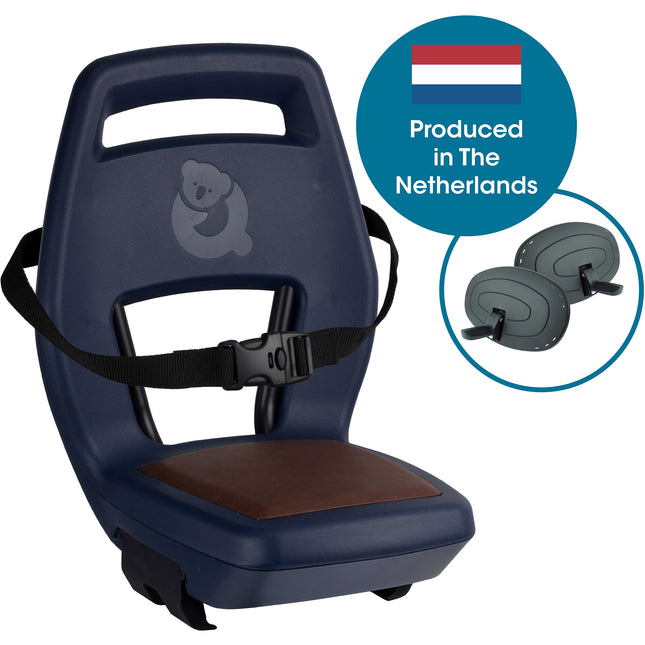 Qibbel achterzitje Junior 6+ bagagedrager blauw
