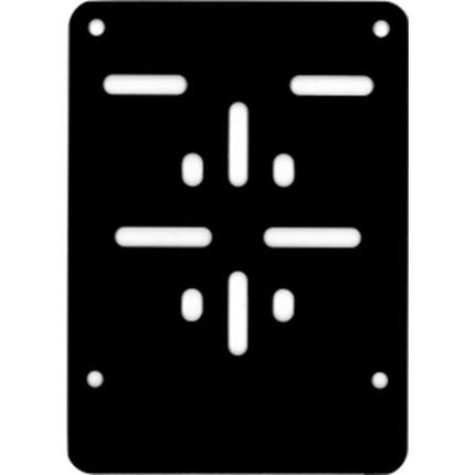 Support de plaque d'immatriculation 100x120 Alu noir Belgique