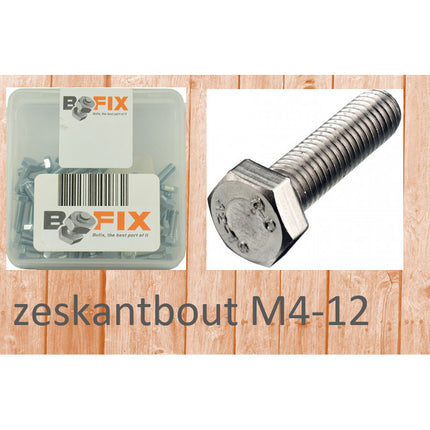 Bofix hexagon bolt M4x12 (50pcs)