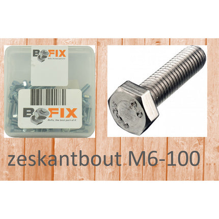 Bofix vis à tête hexagonale M6-100 (12 pièces)