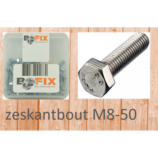 Bofix zeskantbout M8-50 (12st)