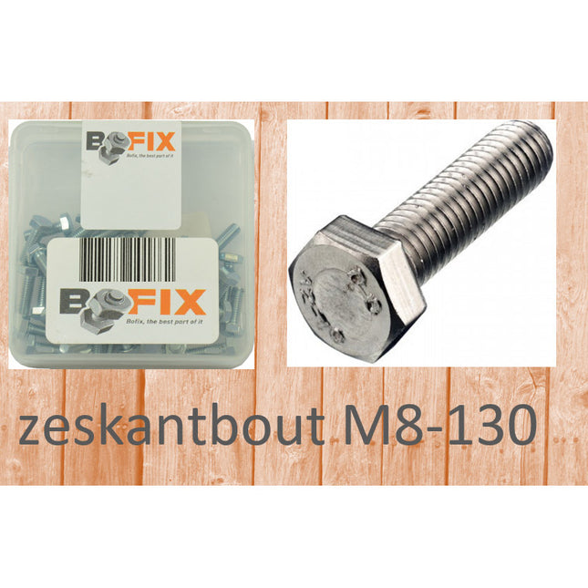 Bofix zeskantbout  M8-130 (12st)