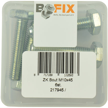 Bofix Vis à tête hexagonale M10-45 (6 pces)