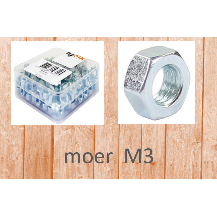 Bofix moer M3 verzinkt (100st)