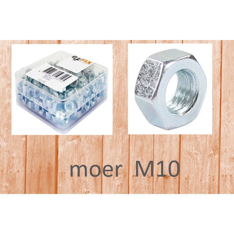 Bofix moer M10 verzinkt (50st)