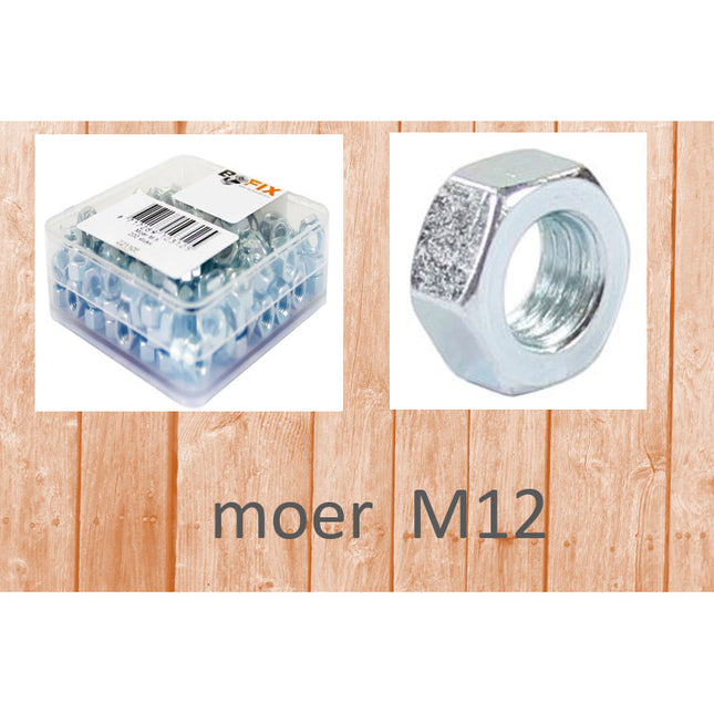 Bofix moer M12 verzinkt (25st)