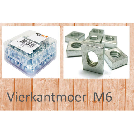 Bofix square nut M6 (100 pcs)