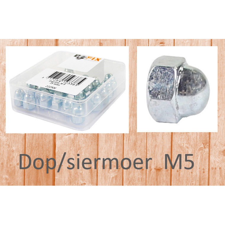 Bofix dop/siermoer M5 verzinkt (25st)