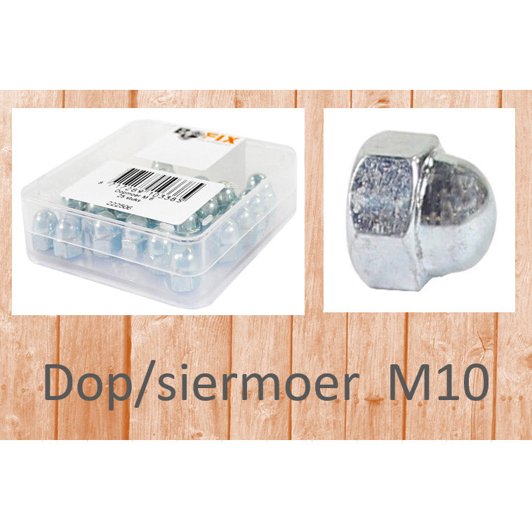 Bofix dop/siermoer M10 verzinkt (12st)