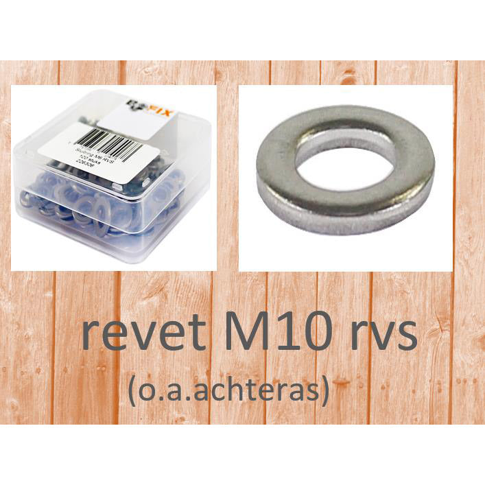 Bofix sluitring M10 RVS (100st)