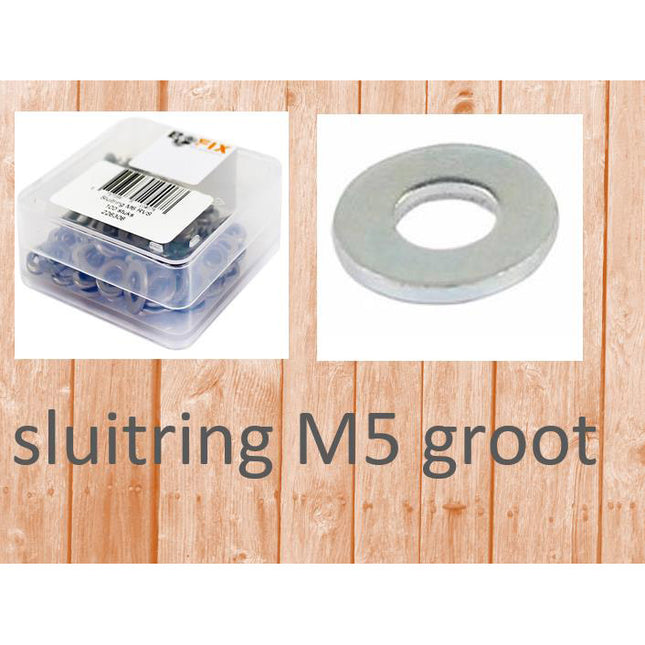 Bofix sluitring groot M5 verzinkt (100st)