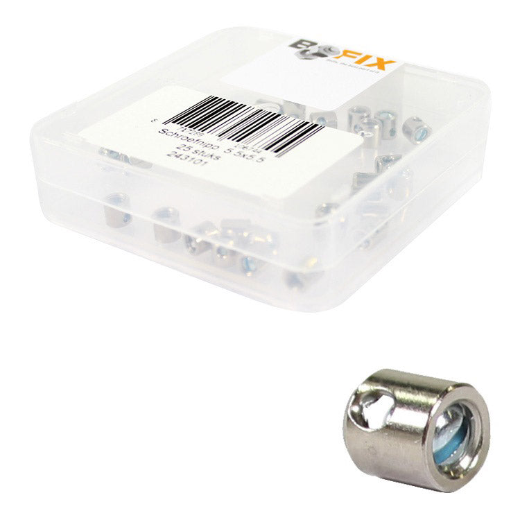 Bofix schroefnippel gas 5,5x5,5 (25st)
